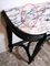 French Napoleon III Console Table un Black Wood and Carrara Arabesque Marble, 1870s 19