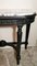 French Napoleon III Console Table un Black Wood and Carrara Arabesque Marble, 1870s 5