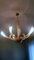 Lámpara de araña Fuochi d'Artificio de cristal de Murano opalino y dorado de Barovier & Toso, años 90, Imagen 10