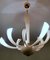 Lámpara de araña Fuochi d'Artificio de cristal de Murano opalino y dorado de Barovier & Toso, años 90, Imagen 8