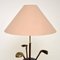 Vintage Italian Leather and Brass Floor Lamp, 1970 3