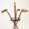 Vintage Italian Leather and Brass Floor Lamp, 1970 4