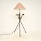 Vintage Italian Leather and Brass Floor Lamp, 1970 2