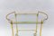 Italian Brass and Glass Serving Bar Cart, 1960s 4