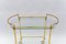 Italian Brass and Glass Serving Bar Cart, 1960s, Image 4