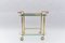 Italian Brass and Glass Serving Bar Cart, 1960s 2