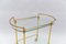 Italian Brass and Glass Serving Bar Cart, 1960s, Image 6