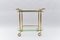 Italian Brass and Glass Serving Bar Cart, 1960s, Image 1