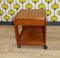 Small Teak Side Table with Drawer on Castors, 1960s, Image 4