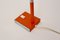 Lámpara de escritorio era espacial de metal naranja, años 60, Imagen 10