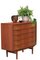 Chest of Drawers in Teak with Arched Front from L Chr Larsen & Søn, 1960s 10