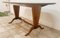 Dining Table in Brass and Wood with Decorated Glass Top 16