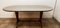 Dining Table in Brass and Wood with Decorated Glass Top, Image 1