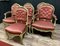 Juego de muebles de salón Luis XV de madera lacada con butacas y sillas, década de 1850. Juego de 6, Imagen 3