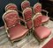 Louis XV Lacquered Wood Salon Furniture Set with Armchairs and Chairs, 1850s, Set of 6 4