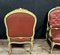 Louis XV Lacquered Wood Salon Furniture Set with Armchairs and Chairs, 1850s, Set of 6 6