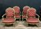 Louis XV Lacquered Wood Salon Furniture Set with Armchairs and Chairs, 1850s, Set of 6 5