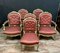 Louis XV Lacquered Wood Salon Furniture Set with Armchairs and Chairs, 1850s, Set of 6 2