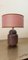 Lámpara de cerámica con pantalla morada, Imagen 6
