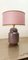 Ceramic Light with Purple Lampshade 11