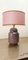Lámpara de cerámica con pantalla morada, Imagen 11