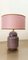 Lámpara de cerámica con pantalla morada, Imagen 10