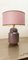 Lámpara de cerámica con pantalla morada, Imagen 8