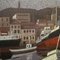 Artista italiano, Paesaggio marino con barche, 1960, Olio su tela, Con cornice, Immagine 9