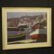 Italian Artist, Seascape with Boats, 1960, Oil on Canvas, Framed 1