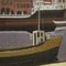 Artista italiano, Paesaggio marino con barche, 1960, Olio su tela, Con cornice, Immagine 10