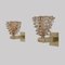 Art Deco Style Brass and Rostrato Murano Glass Sconces from Barovier & Toso, 1990s, Set of 2, Image 1