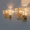 Art Deco Style Brass and Rostrato Murano Glass Sconces from Barovier & Toso, 1990s, Set of 2 2
