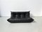 Togo Sofa in Black Leather by Michel Ducaroy for Ligne Roset, France, 1970s 12