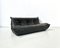 Togo Sofa in Black Leather by Michel Ducaroy for Ligne Roset, France, 1970s 3