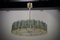 Lámpara de araña Mid-Century de cristal de Murano redonda y latón, Imagen 6