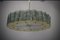 Lustre Art Mid-Century Rond en Verre de Murano et Laiton 2