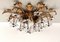 Italian Florentine Flush Mount Light with Murano Glass Flowers from Banci Florence, 1960s 15