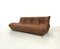 French Togo Sofa in Dark Cognac Leather by Michel Ducaroy for Ligne Roset, 1970s 5