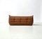 French Togo Sofa in Dark Cognac Leather by Michel Ducaroy for Ligne Roset, 1970s 9