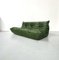 French Togo 3-Seater Sofa in Green Leather by Michel Ducaroy for Ligne Roset, France, 1970s 5