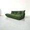 French Togo 3-Seater Sofa in Green Leather by Michel Ducaroy for Ligne Roset, France, 1970s, Image 5