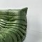 French Togo 3-Seater Sofa in Green Leather by Michel Ducaroy for Ligne Roset, France, 1970s 6