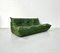 French Togo 3-Seater Sofa in Green Leather by Michel Ducaroy for Ligne Roset, France, 1970s, Image 3