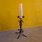 Wrought Iron Candlestick with Curls, 1970s 2