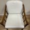 Fauteuil en Rotin et Cuir Blanc par Hans Kaufmann pour Mc Guire, 1970s, Set de 3 5