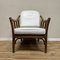 Armchairs in Rattan & White Leather by Hans Kaufmann for Mc Guire, 1970s, Set of 3 4