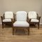 Armchairs in Rattan & White Leather by Hans Kaufmann for Mc Guire, 1970s, Set of 3 1