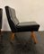 French Black Leather Easy Day Chairs with Oak Jeanneret Legs, 1950, Set of 2 8
