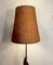 Mid-Century French Floor Lamp in Teak and Brass with Lava Shade , 1950s 4