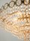 Lámpara de araña italiana vintage de cristal y metal dorado, años 80, Imagen 7